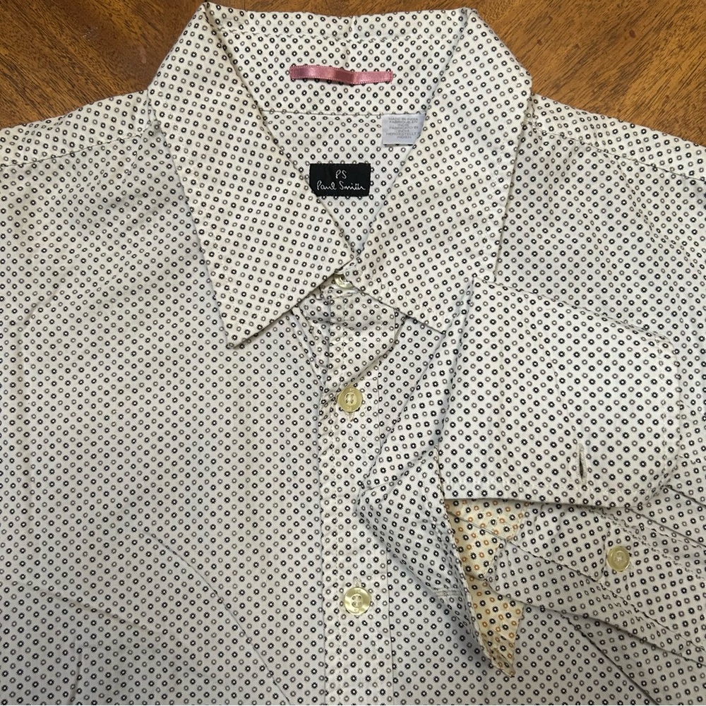 Paul Smith Long Sleeve Button Down Shirt, Size Large